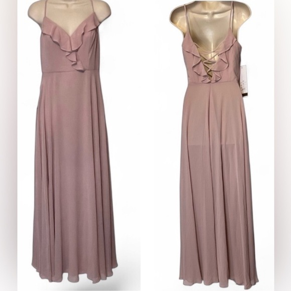 BILL LEVKOFF Bridesmaid Gown, Color Frost Rose, Size 6 - Picture 1 of 9